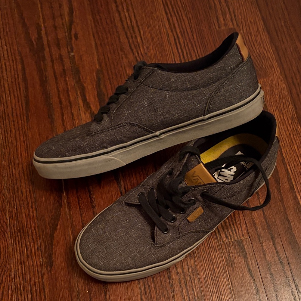Men's Vans Canvas Lace-Up Sneakers - Gray